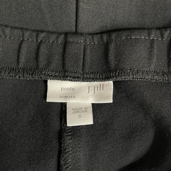 J. Jill Pull-on Trouser Pants Womens Small Black Ponte Slim Leg Viscose - Picture 5 of 7